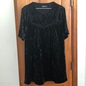 Disturbia Black Velvet Dress